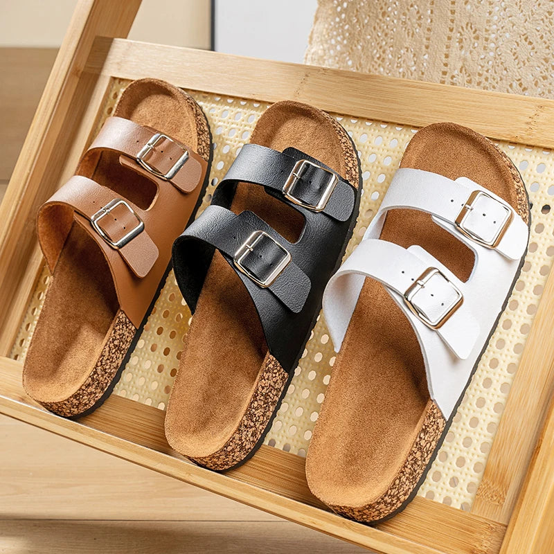 Classic Comfortable Summer Cork Shoes For Men Outdoor Sandals