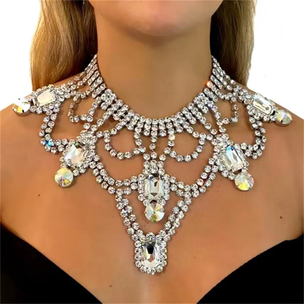 Exaggerated Crystal Large Women's Luxury Rhinestone Jewelry - Pleasures and Sins   Pleasures and Sins