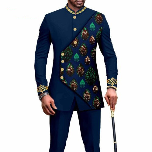 Mens Ethnic Printed African Wedding Suit In 12 Amazing Designs