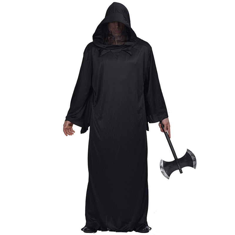 Halloween Costume Cold Black Robe Grim ReaperCostume