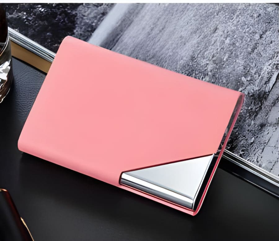 Leather Unisex Business Credit Card Holder in Aluminium 5