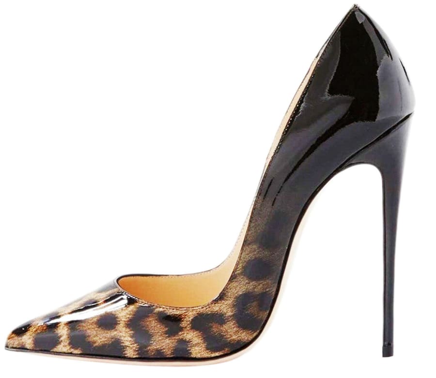 Animal Print Pointed Toe High Heel Shoes for Style Gradient