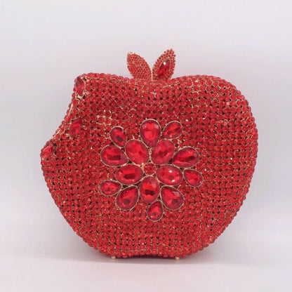 Apple Diamond Dinner Bag for Elegant Banquets red