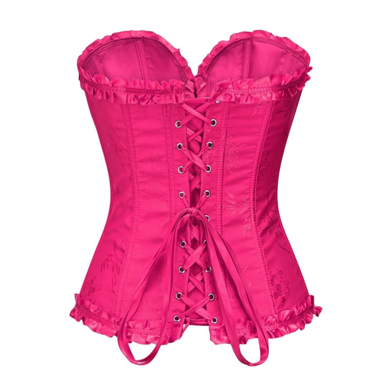 Beautiful Push Up Lace Corset with Ribbon Tie and Lace