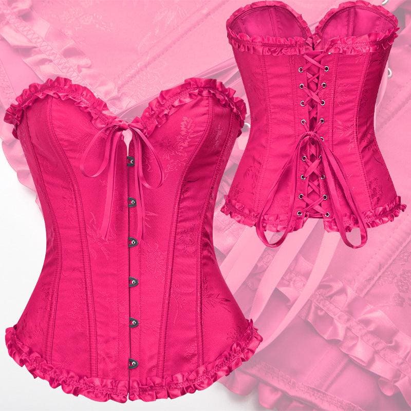 Beautiful Push Up Lace Corset with Ribbon Tie and Lace