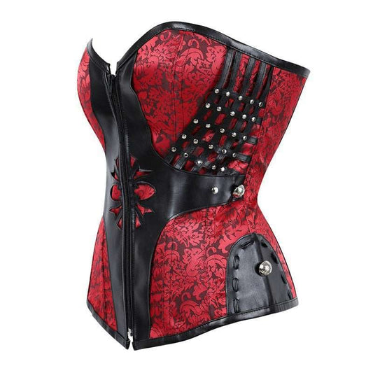 Beonlema Gothic Women Corset Waist Modeling Sexy Bustiers Steampunk Corsets Tight Lacing Black Goth Fuax Leather Korset S-2xl - Pleasures and Sins