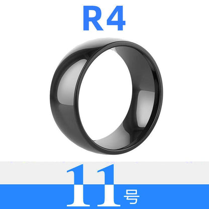 NFC Smart Ring Technology in Stylish Black Design Black