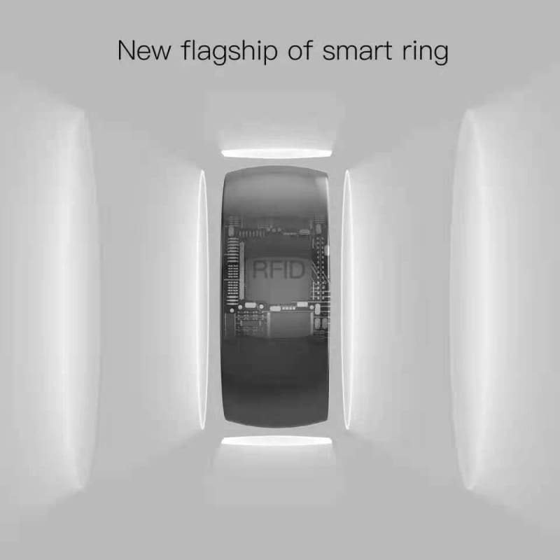 NFC Smart Ring Technology in Stylish Black Design