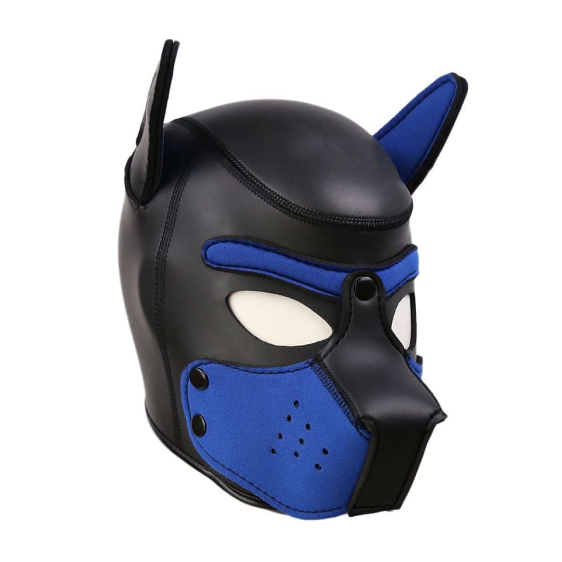 Unisex Black Rubber Fetish Bondage Puppy Play Mask - Pleasures and Sins   Pleasures and Sins