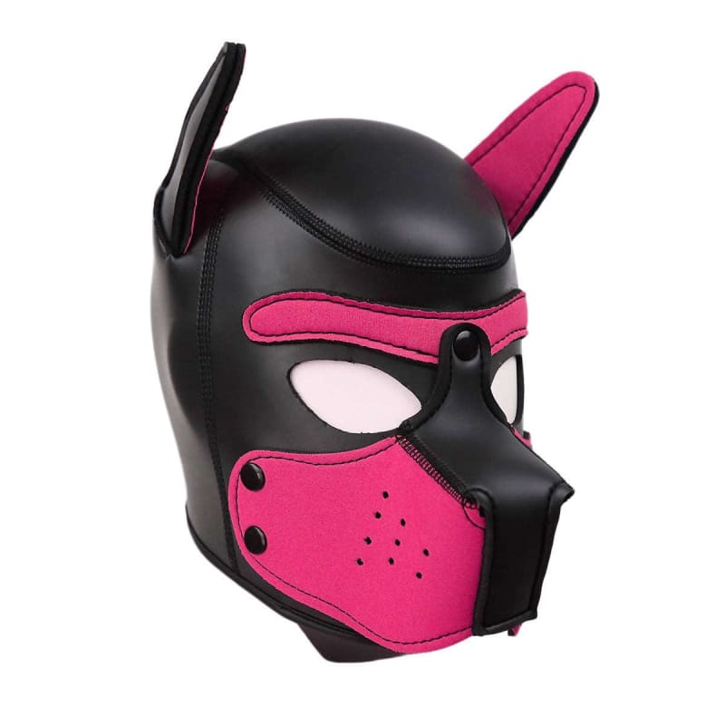 Unisex Black Rubber Fetish Bondage Puppy Play Mask - Pleasures and Sins   Pleasures and Sins