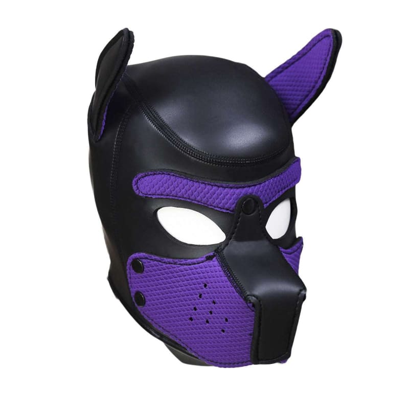 Unisex Black Rubber Fetish Bondage Puppy Play Mask - Pleasures and Sins   Pleasures and Sins