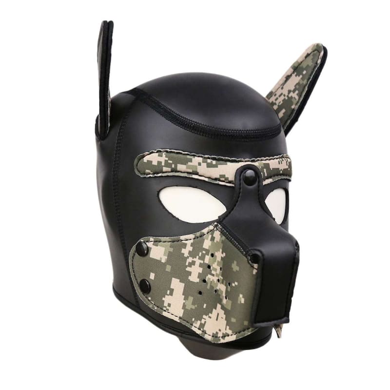 Unisex Black Rubber Fetish Bondage Puppy Play Mask - Pleasures and Sins   Pleasures and Sins