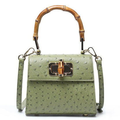 Buckle Bag Ostrich Pattern Single Shoulder Diagonal Bag