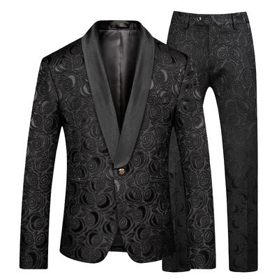 Men's Suit Three-piece Dinner Red Carpet Black Tie Event Suit