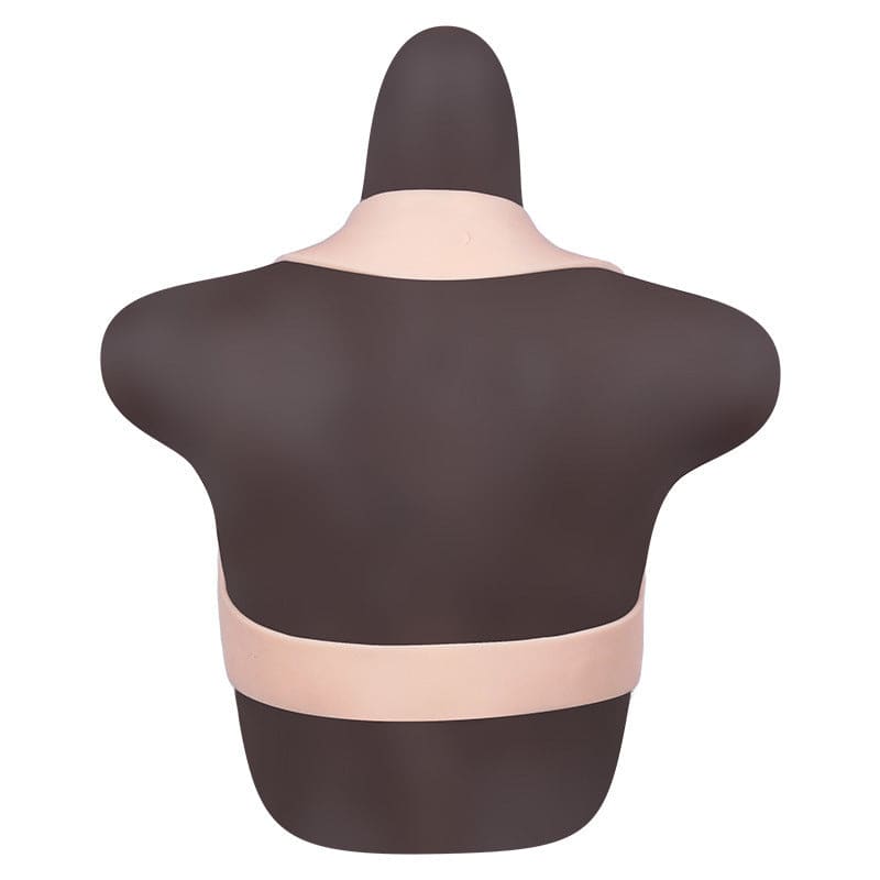 Mannequin torso with a contrasting light-colored band across the upper back and neck.