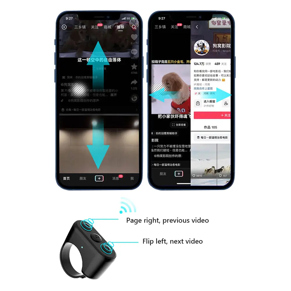 Bluetooth Fingertip Controller For Tik-tok Short Video