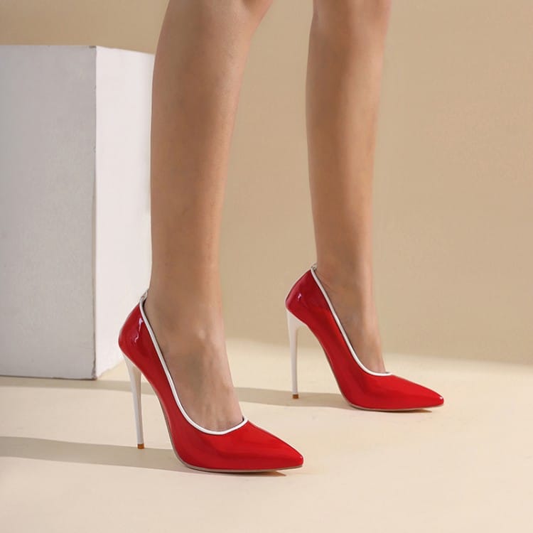 Unisex Large Matching Pointed Toe Stiletto Heel Shoes