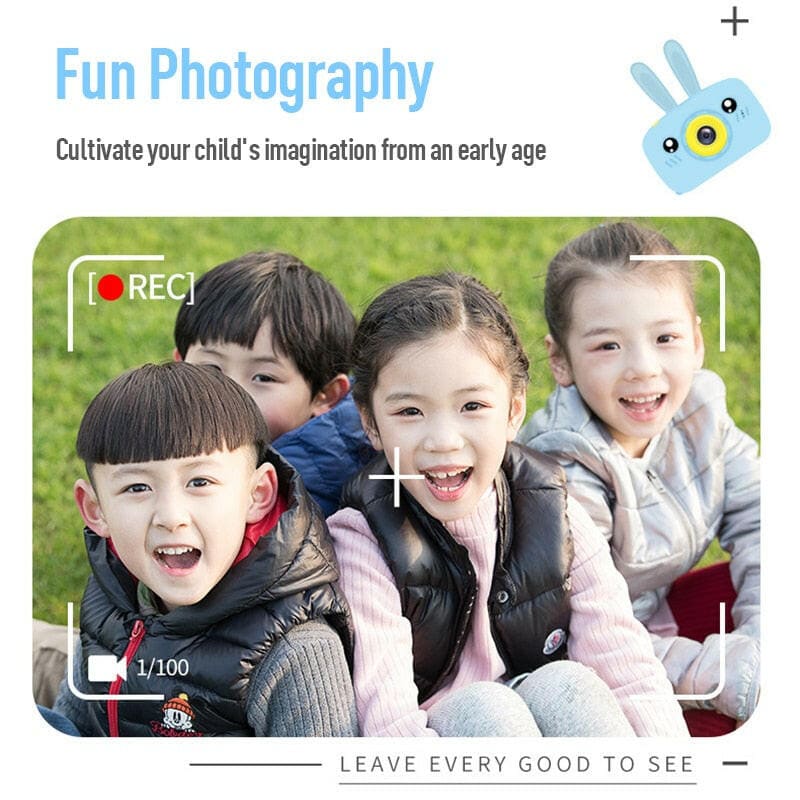 Photograph of four smiling children posing together.