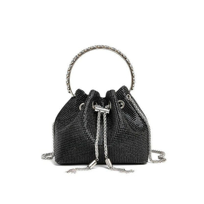 Classic Rhinestone Women’s Evening Crossbody Bag black