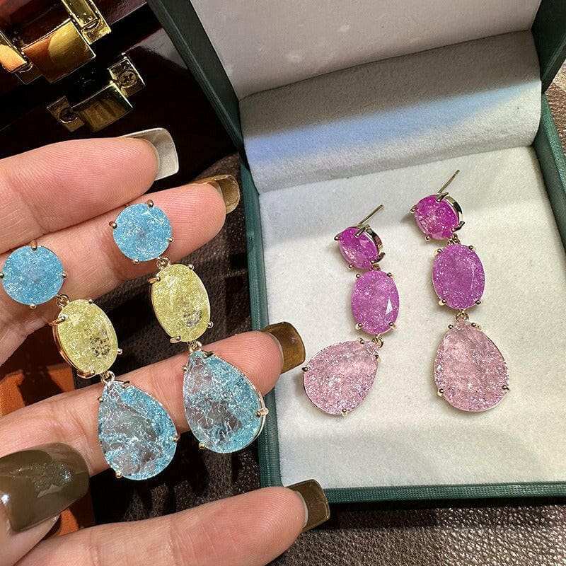 Super Sparkling Ice Flower Cut Earrings for Every Occasion