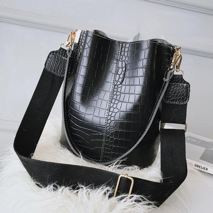 Crocodile Crossbody Bag Women Designer Luxury Bucket Bag