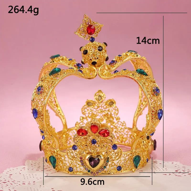 Crystal Queen King Crown for Women Pageant Events