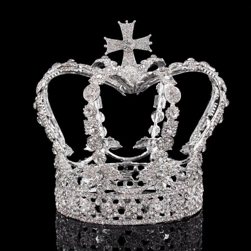 Crystal Queen King Crown for Women Pageant Events