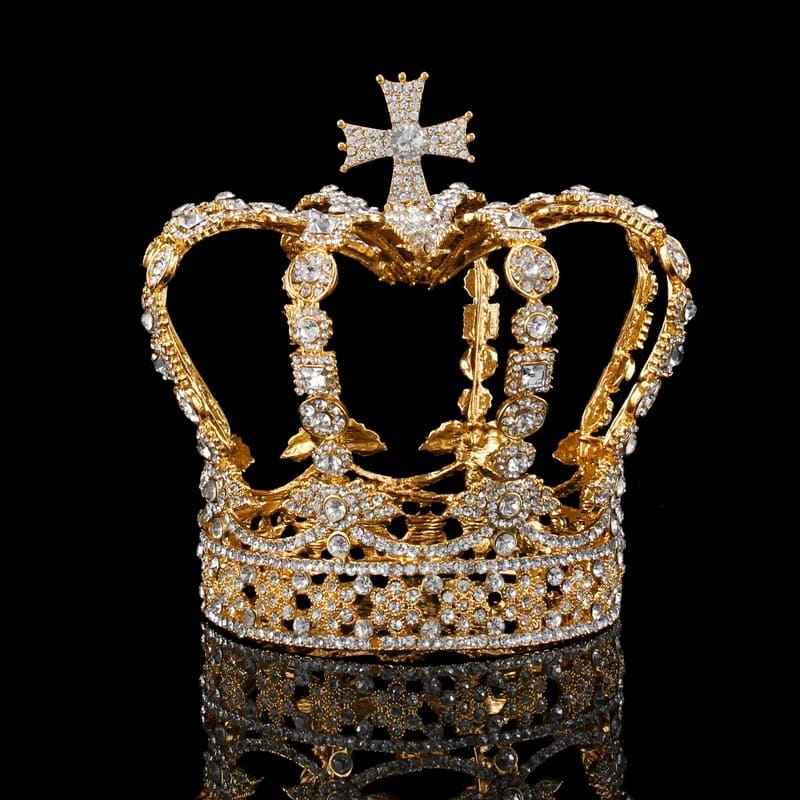 Crystal Queen King Crown for Women Pageant Events