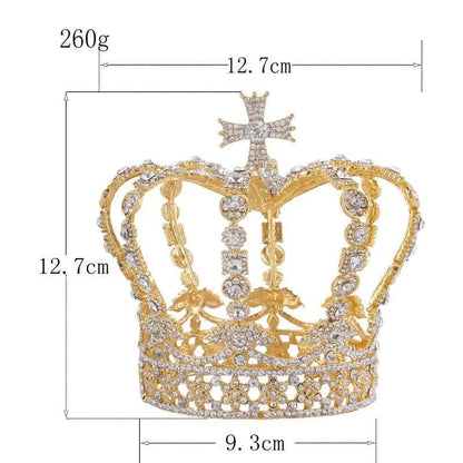 Crystal Queen King Crown for Women Pageant Events