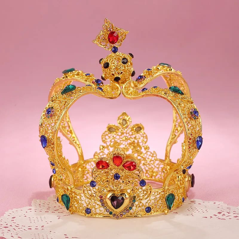 Crystal Queen King Crown for Women Pageant Events