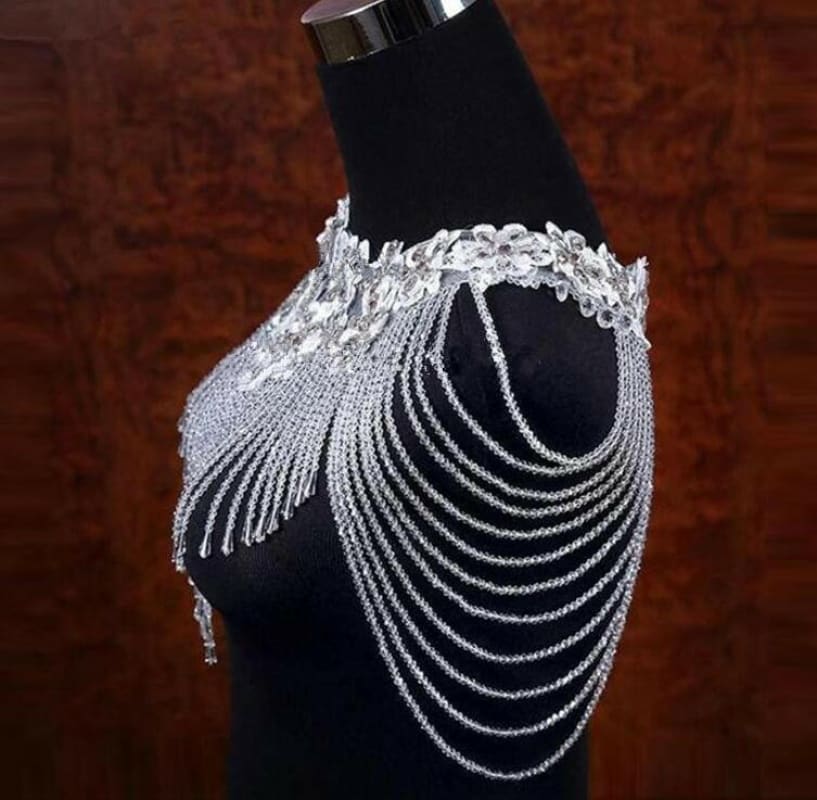 Crystals Neck and Shoulder Bolero Wedding Accessory