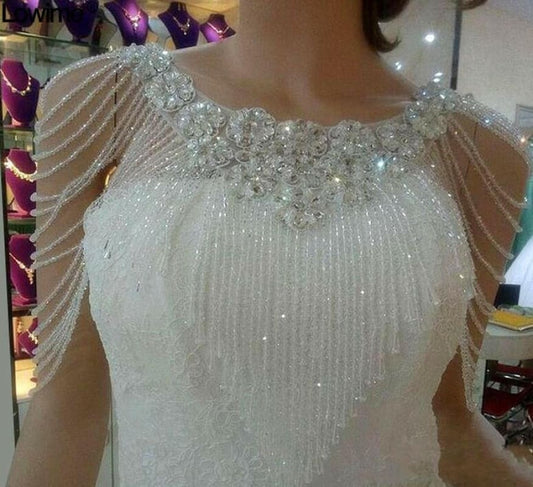 Crystals Neck and Shoulder Bolero Wedding Accessory