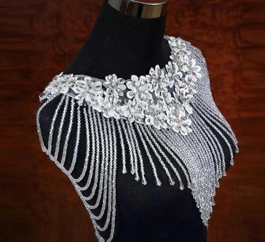 Crystals Neck and Shoulder Bolero Wedding Accessory