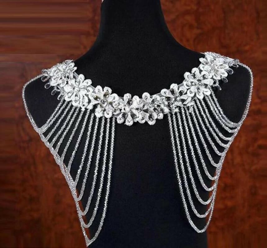 Crystals Neck and Shoulder Bolero Wedding Accessory