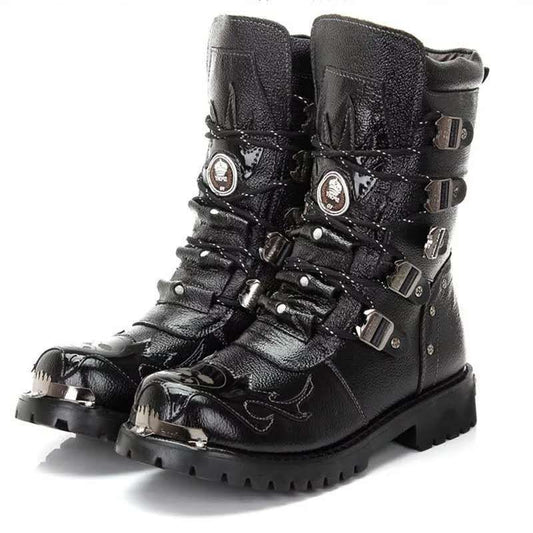 Neue vielseitige High-Top-Punk- und Goth-Stiefel für Herren