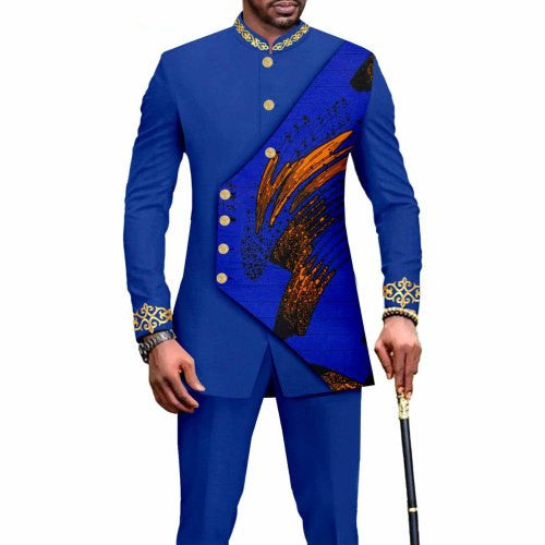 Mens Ethnic Printed African Wedding Suit In 12 Amazing Designs