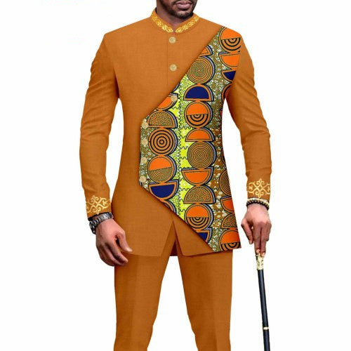 Mens Ethnic Printed African Wedding Suit In 12 Amazing Designs