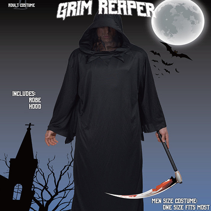 Halloween Costume Cold Black Robe Grim ReaperCostume