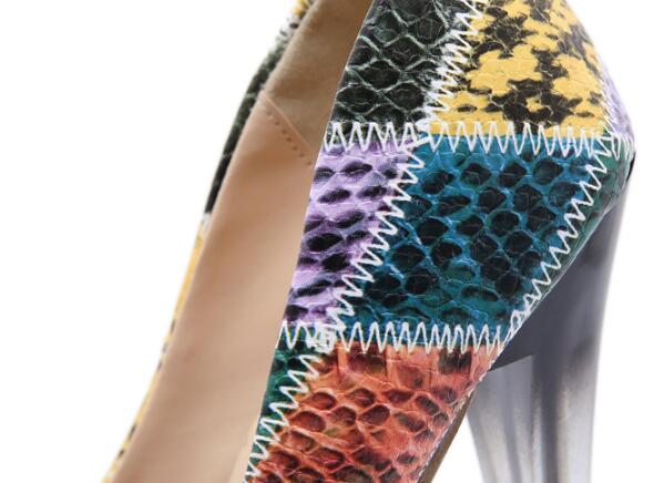 Milan Spring Fashion Platform Color Matching Fish Mouth High
