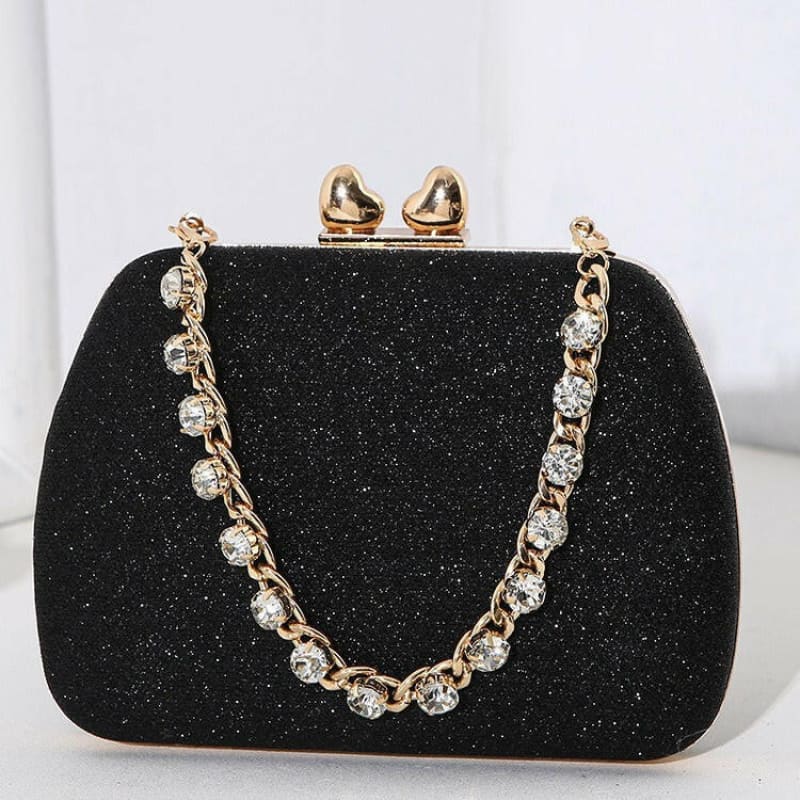 Diamond Chain Handheld Small Square Celebrity Clutchbag