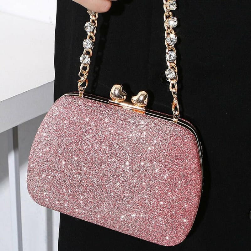 Diamond Chain Handheld Small Square Celebrity Clutchbag