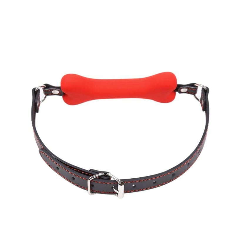 Dog Bone Mouth Gag Harness for Erotic Play