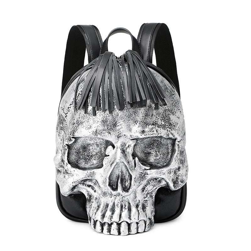 Bold Embossed Three-Dimensional Skull Punk Backpack