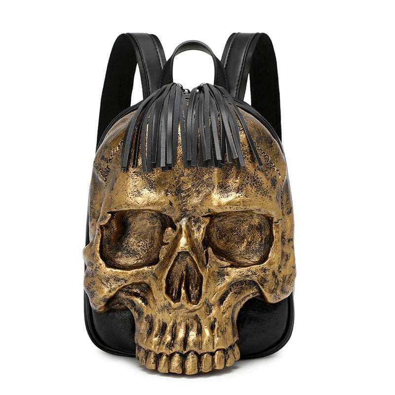 Bold Embossed Three-Dimensional Skull Punk Backpack