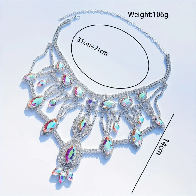 Exaggerated Crystal Large Women’s Luxury Rhinestone Jewelry