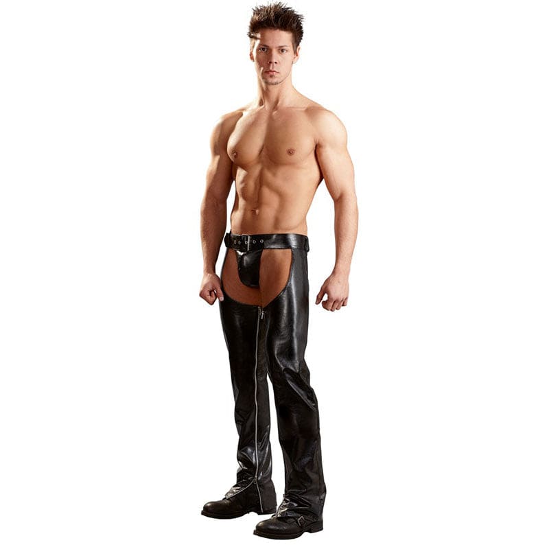 Exotic Gay Men Sexy Crotch Backless Chaps - Pu Leather - Pleasures and Sins   Pleasures and Sins