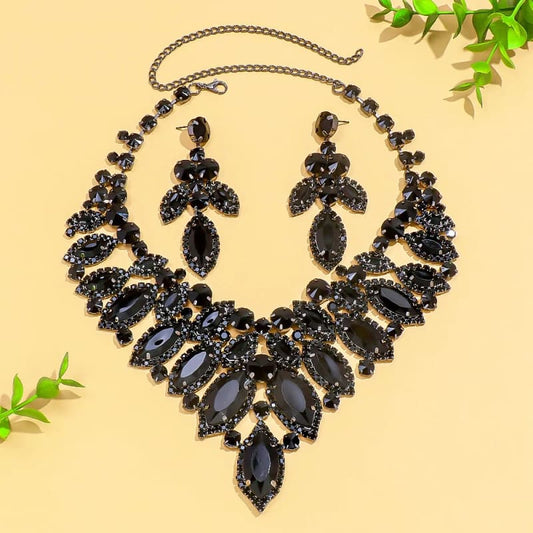 Luxury Black Rhinestone Drag Queen Set Online Shop