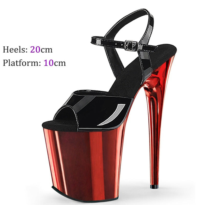 20cm Platform Bottom Ultra High Heel Open Toe Sandals