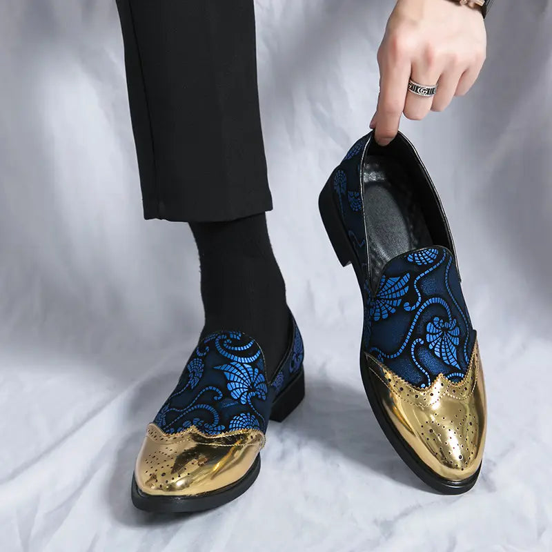 Stylish Fabric Low Top Slip On Men’s Formal Shoes