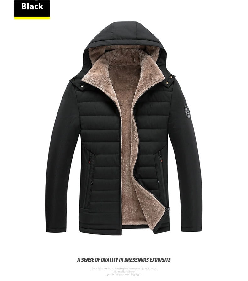 Unisex Warm and Plush Thick Lined Cotton-padded Winter Coat